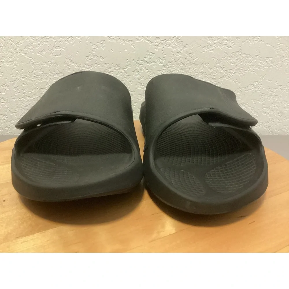 OOFOS OOahh Sport Flex Slide Mens 11 Black Adjustable Recovery Sandals